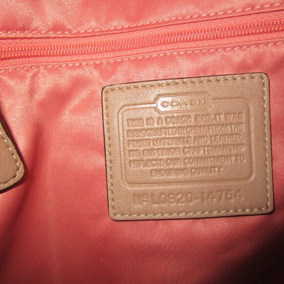 Coach Kristin Tan Python-Embossed Pocket Tote - Picture 9 of 15